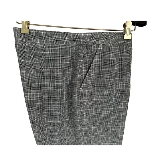 GIESSO Linen Trousers Pants Gray Tartan Checks Size 8 - Picture 10 of 14